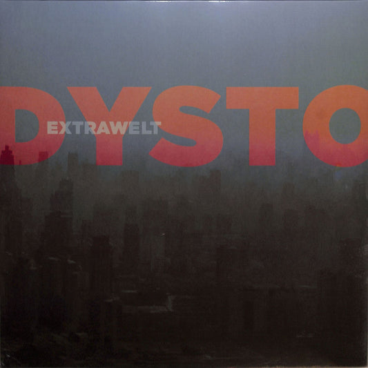 EXTRAWELT DYSTORTION vinyl record by Word and Sound, front cover featuring abstract, colorful art with bold typography.