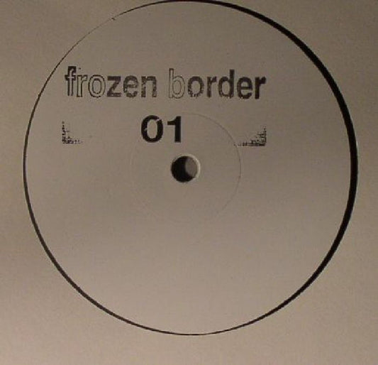 Frozen Border 01 vinyl record by Second Hand, front cover showing abstract icy border design on a black background.