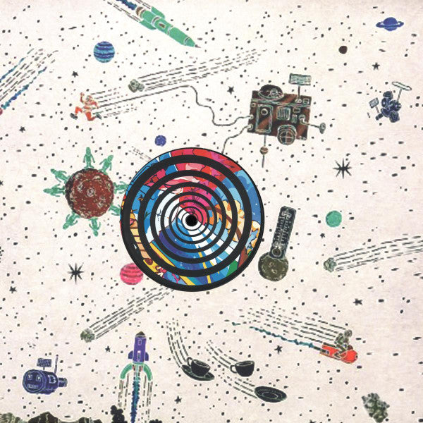 Decks Adjustment Bureau – The Others vinyl record with colorful album cover art featuring abstract designs and bold typography.