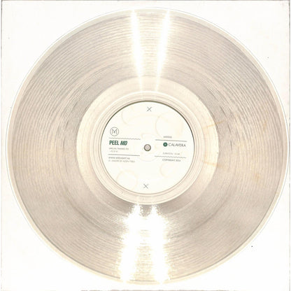 Second Hand vinyl record "PEEL MD / FRAK – CALAVERA / SYNC REBATE" with colorful album cover art on a turntable.