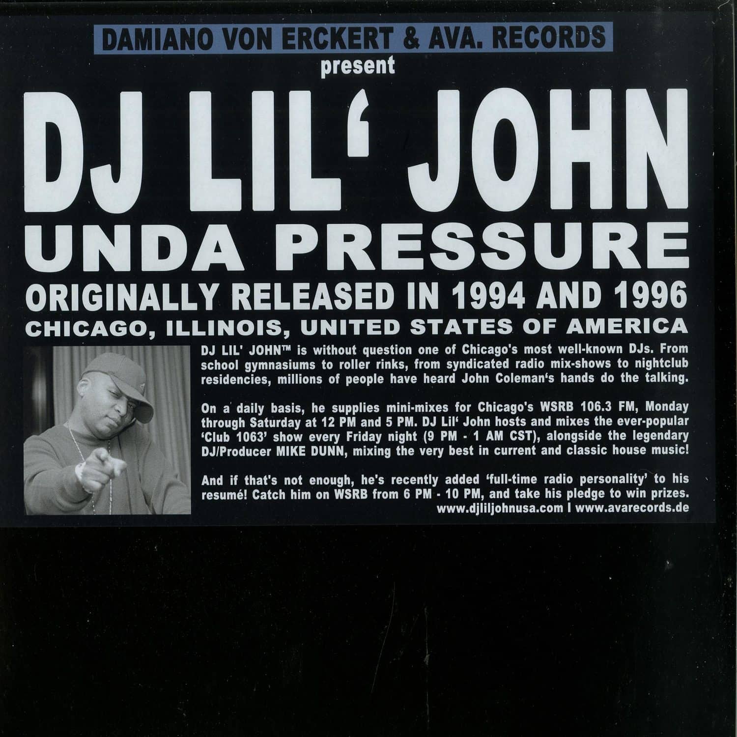 DJ LIL' JOHN – UNDA PRESSURE - Chippy Chasers Record Store