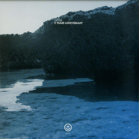Vinyl record featuring EFDEMIN, AUBREY, THE ANALOGUE COPS, JUAN ATKINS, and others, celebrating Out-ER 5 Years Anniversary.