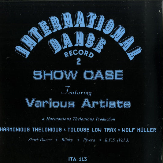 Second hand vinyl record of "Harmonious Thelonious" by Tolouse Low Trax, Wolf Müller, with colorful album cover art visible.