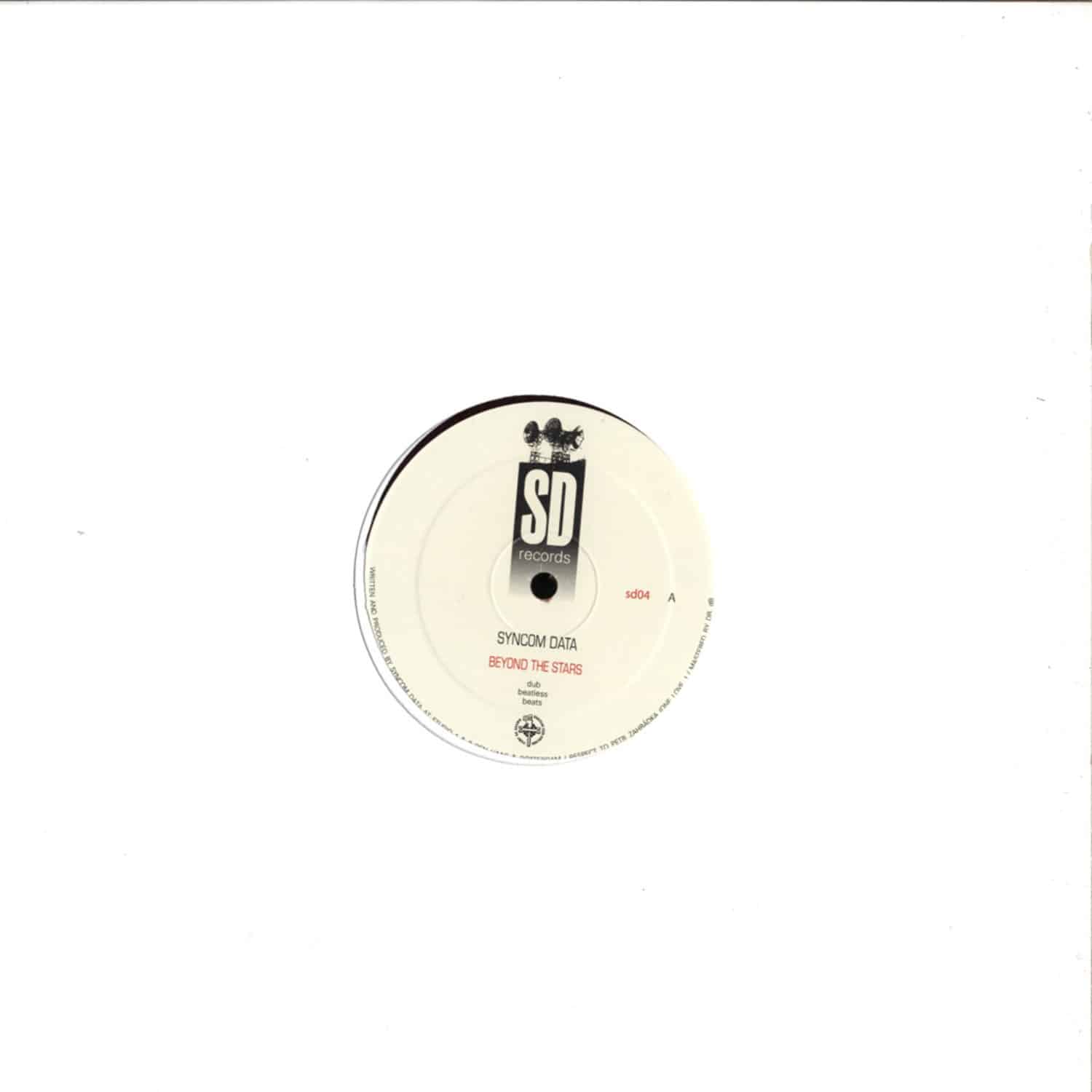 Second Hand SYNCOM DATA vinyl record titled "Beyond The Stars" with colorful album cover art.