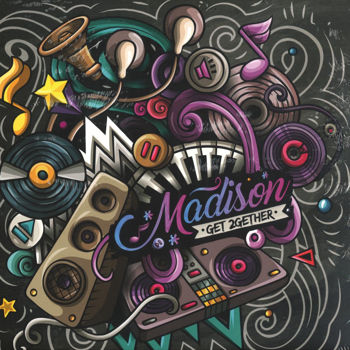 Decks MADISON Get 2Gether vinyl record, front cover image featuring bold graphic design and vibrant colors.