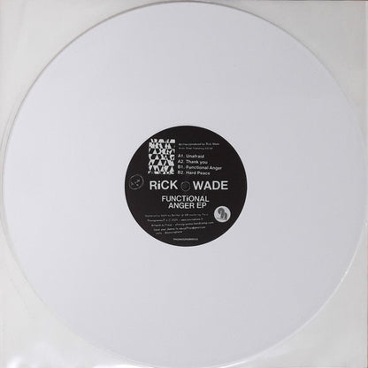 Front view of Syncrophone vinyl record "Functional Anger EP" by Rick Wade, showcasing the album cover art.