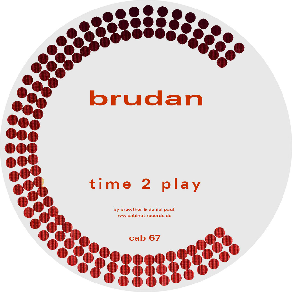 Decks BRUDAN TIME 2 PLAY vinyl record with colorful album cover art featuring abstract designs and vibrant graphics.