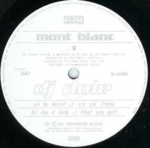 DJ DOLE ‎– MONT BLANC
