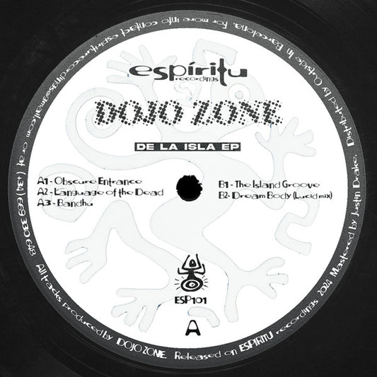 Second Hand DOJO ZONE – De La Isla EP vinyl record with colorful album cover and label detail.