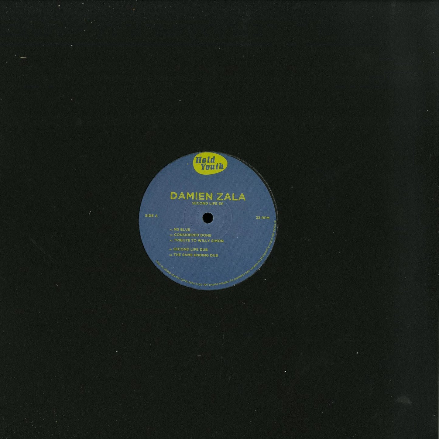 Decks Damien Zala Second Life EP vinyl record with colorful abstract artwork on the front cover.
