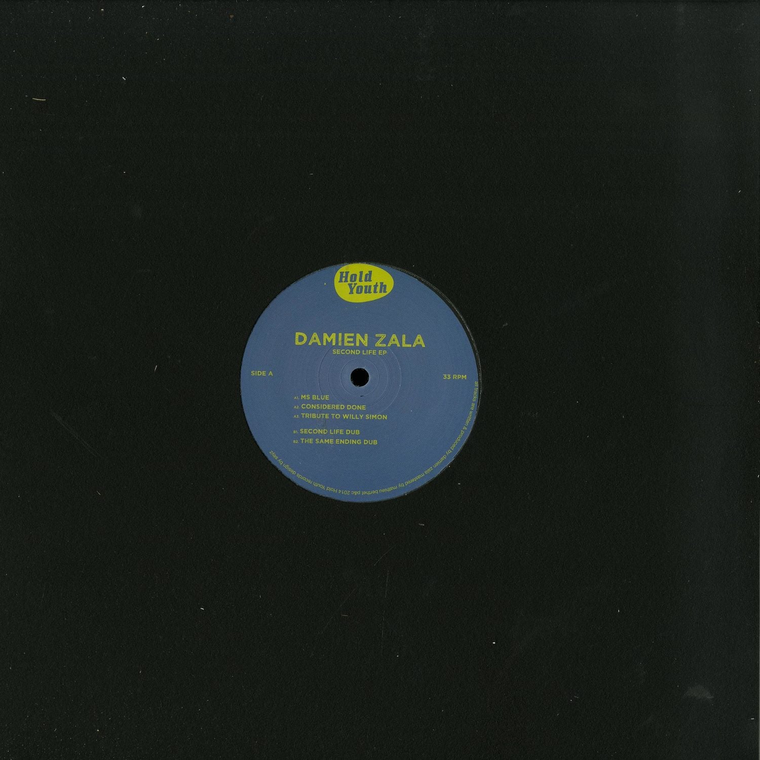 Decks Damien Zala Second Life EP vinyl record with colorful abstract artwork on the front cover.