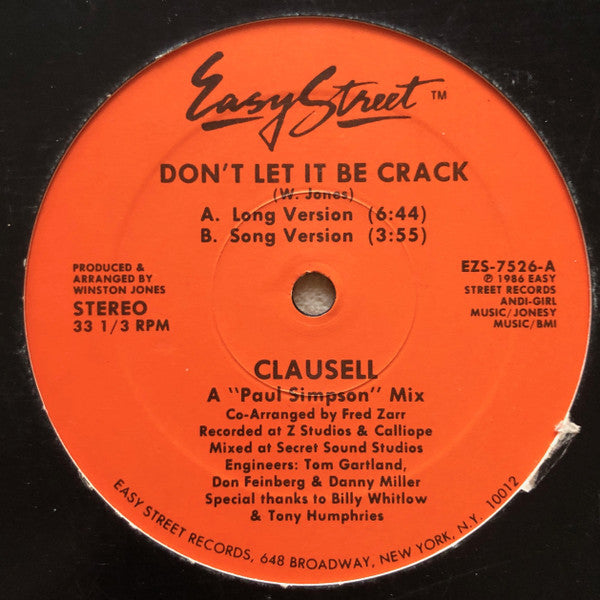 CLAUSELL – DON'T LET IT BE CRACK