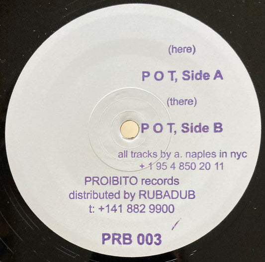 Antony Naples vinyl record titled P O T with album cover art, second-hand edition, displayed front view.