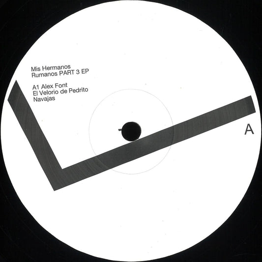 Decks vinyl record ALEX FONT, CRIHAN, PAUL K – MIS HERMANOS RUMANOS PART 3 with colorful album cover art.