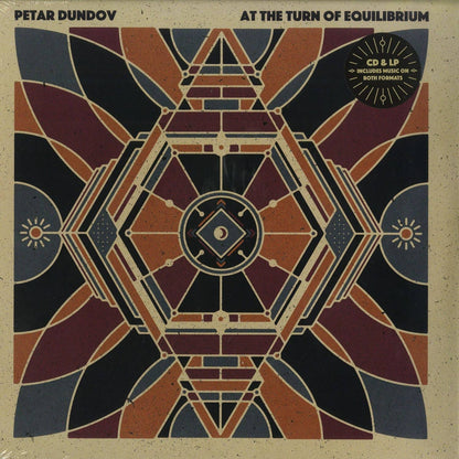 Vinyl record "At the Turn of Equilibrium" by Petar Dundov, featuring artwork on the front cover with abstract design.