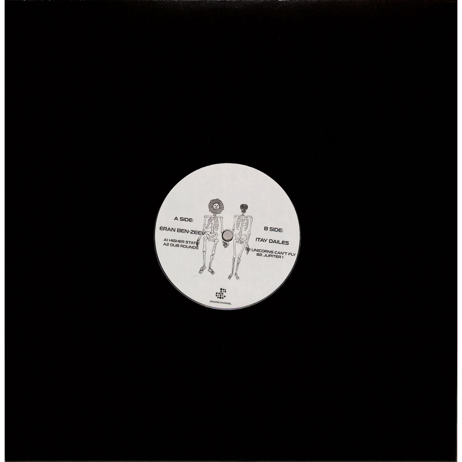 DBH vinyl record by Eran Ben Zeev and Itay Dailes, front cover art for the INW003 album.