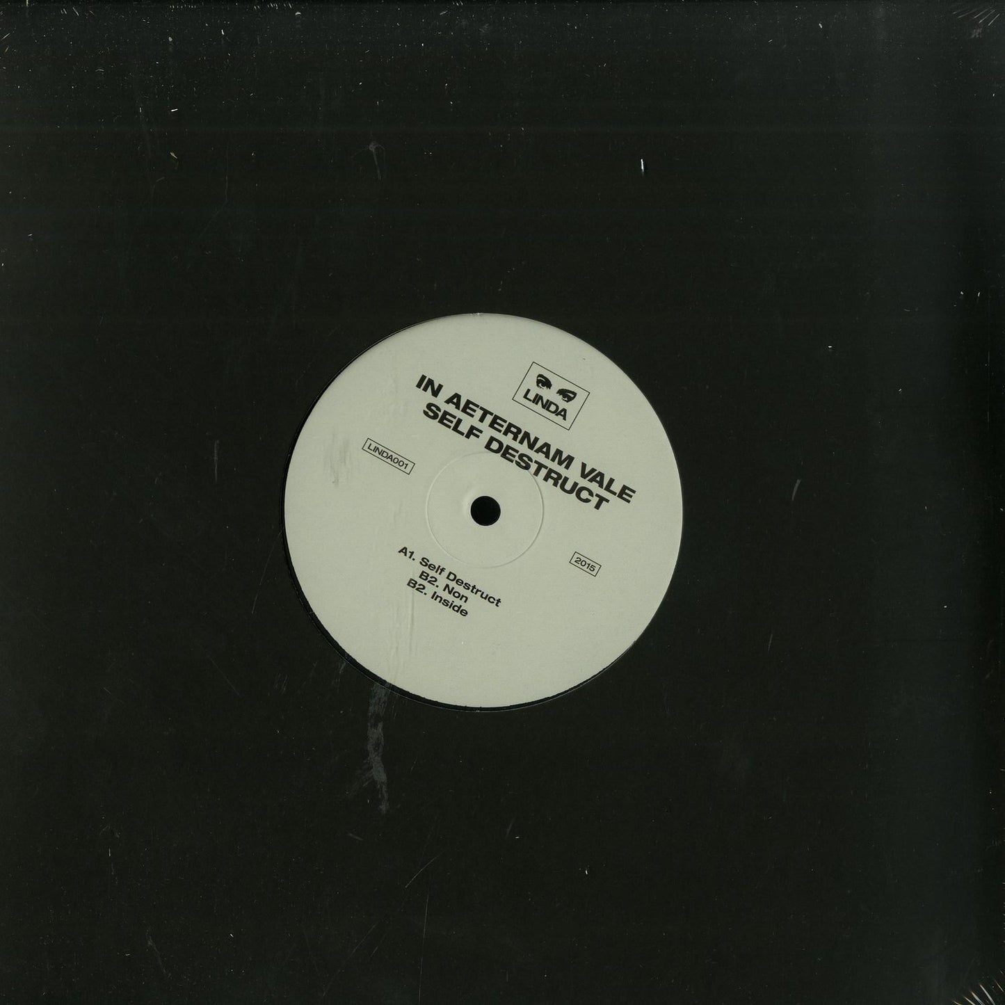Second Hand vinyl record "In Aeternam Vale – Self Destruct" with album cover art, featuring dark abstract design on the front.
