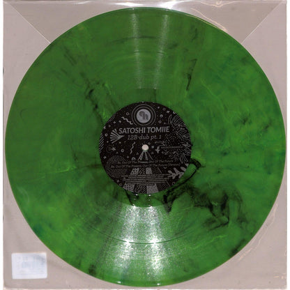 Vinyl record by Satoshi Tomiie titled 12B- Dub Pt.1 from Syncrophone, showing the record's front cover with artwork and title.