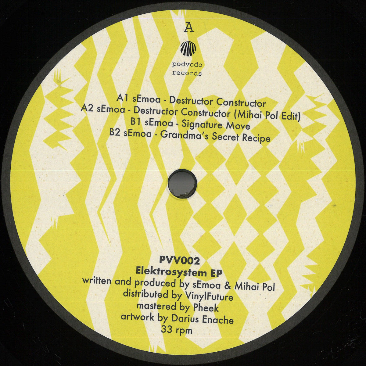 Vinyl Future SEMOA ELEKTROSYSTEM EP vinyl record with colorful abstract artwork on the front.