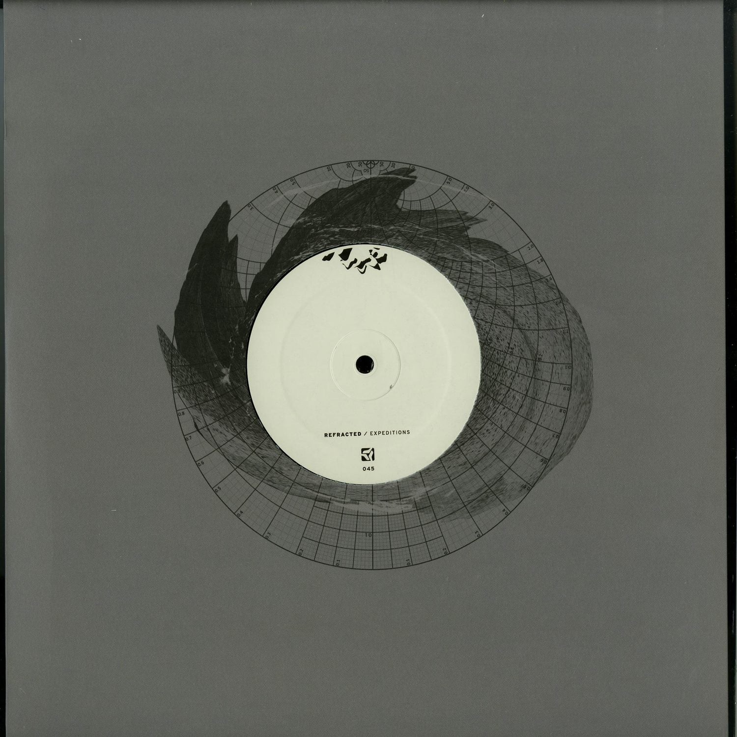 Second Hand Refracted Exium vinyl record featuring abstract album art on the front side.