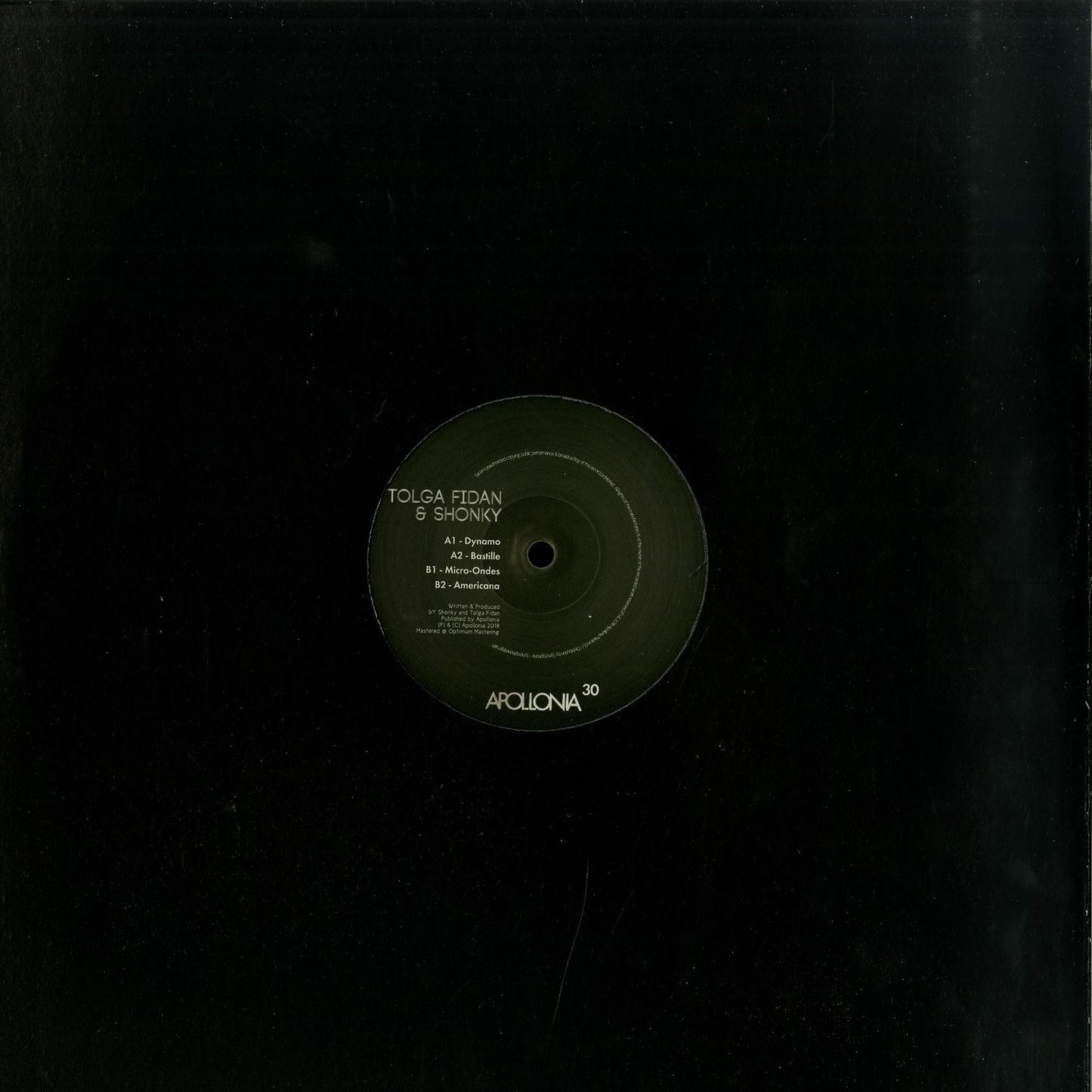 Syncrophone vinyl record of TOLGA FIDAN & SHONKY – EP, featuring the front cover with vibrant artwork and record label details.