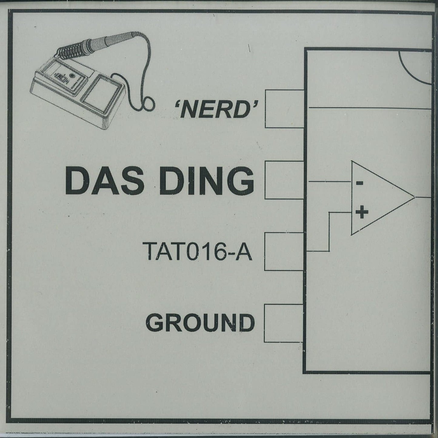 Second Hand DAS DING – Nerd / Intermission vinyl record, front cover with colorful abstract artwork, black vinyl visible.