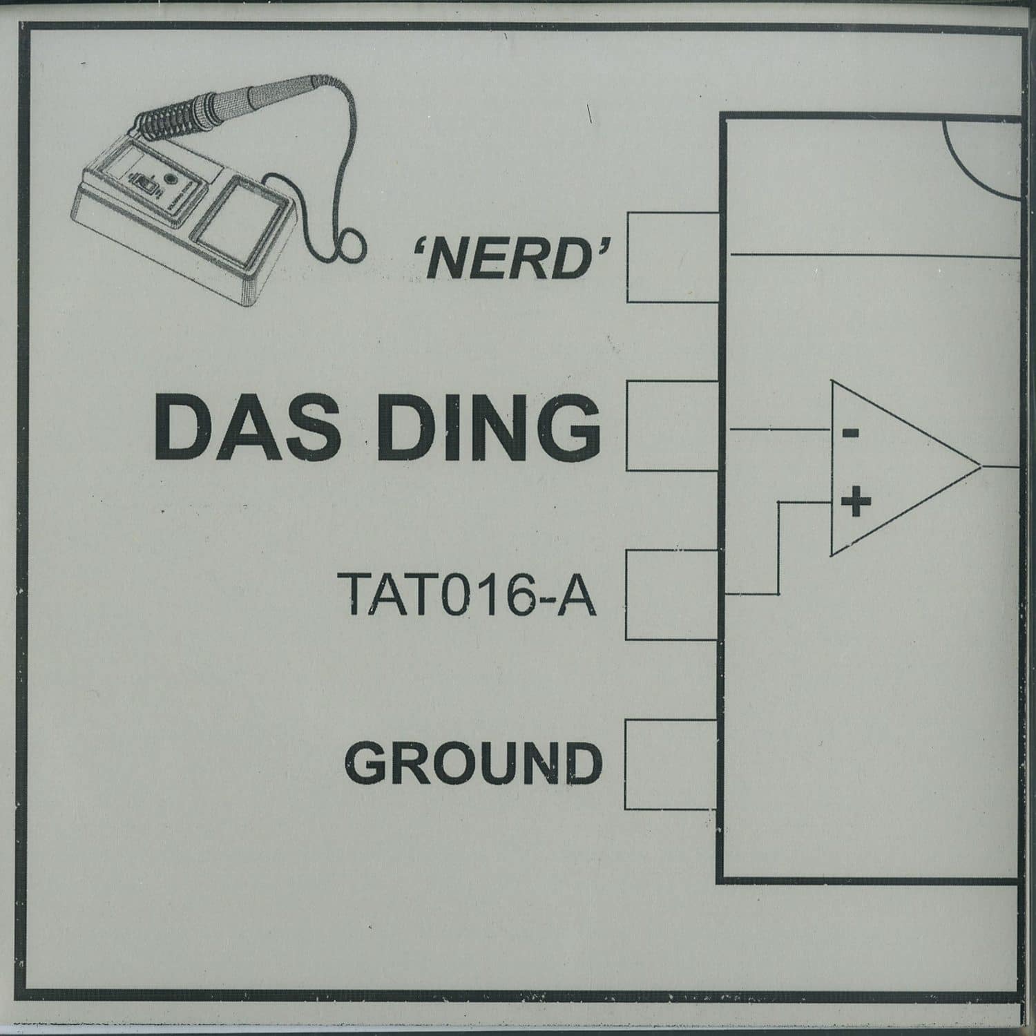 Second Hand DAS DING – Nerd / Intermission vinyl record, front cover with colorful abstract artwork, black vinyl visible.