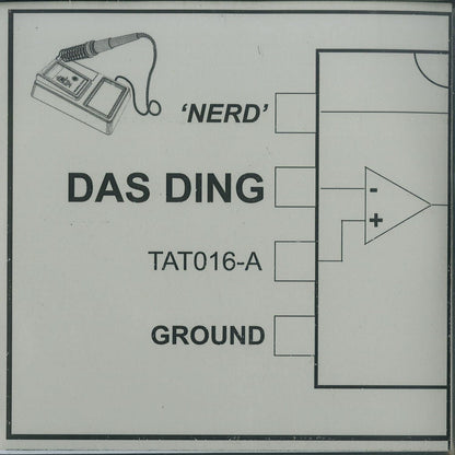 Second Hand DAS DING – Nerd / Intermission vinyl record, front cover with colorful abstract artwork, black vinyl visible.