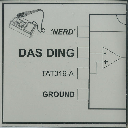 Second Hand DAS DING – Nerd / Intermission vinyl record, front cover with colorful abstract artwork, black vinyl visible.