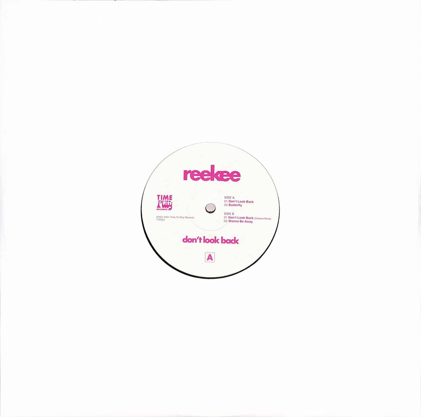 Decks REEKEE COLOSIMO vinyl record titled "Don't Look Back" with front cover artwork featuring bold graphic design.