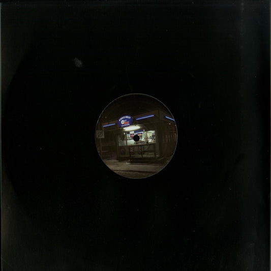 Decks vinyl record titled BIGGES 001 by Andre Sebastian and Ari Bald, with colorful album cover artwork.