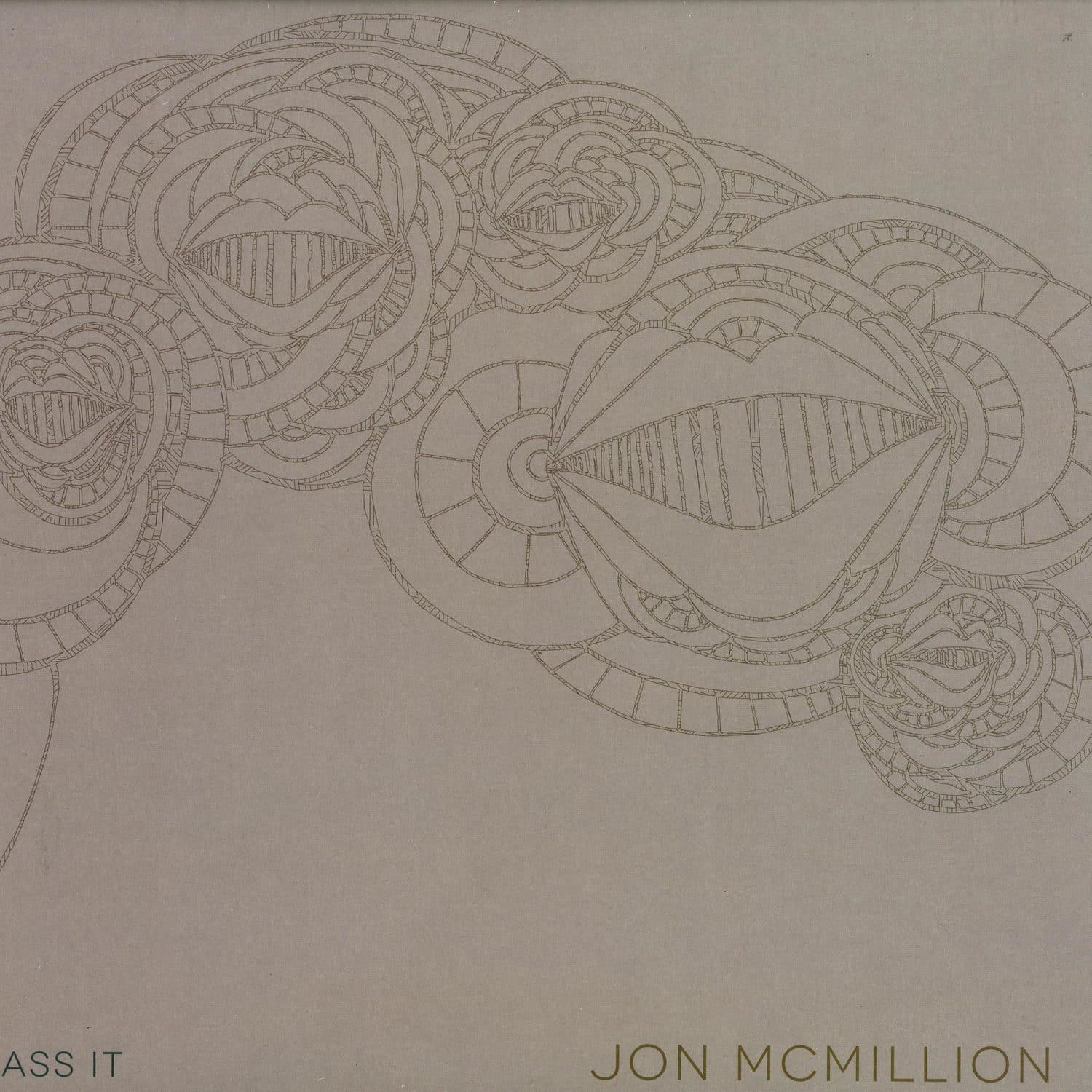 Decks JON MCMILLION Pass It vinyl record with colorful album cover art featuring abstract geometric design.