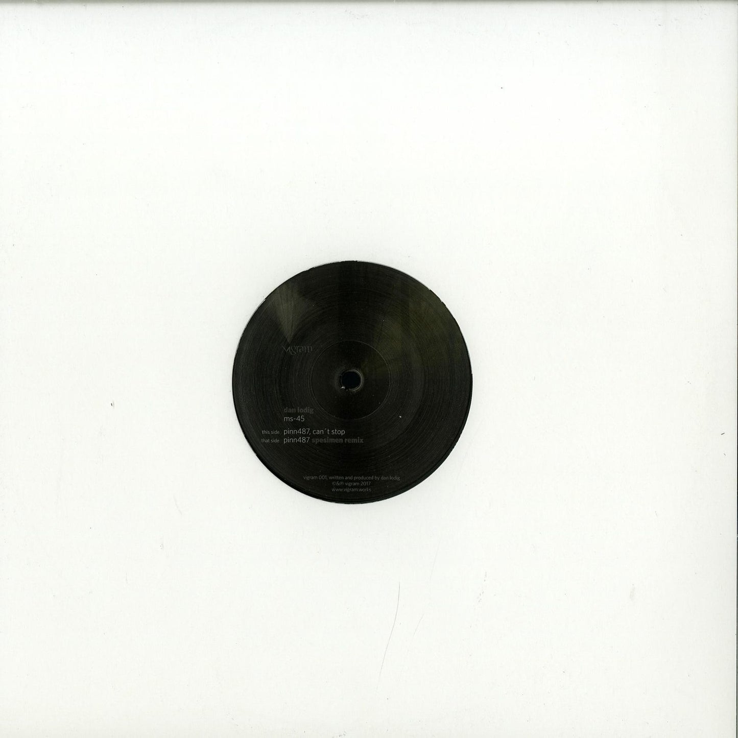 Second Hand vinyl record titled DAN LODIG SPESIMEN MS-45, front cover with artwork and text.