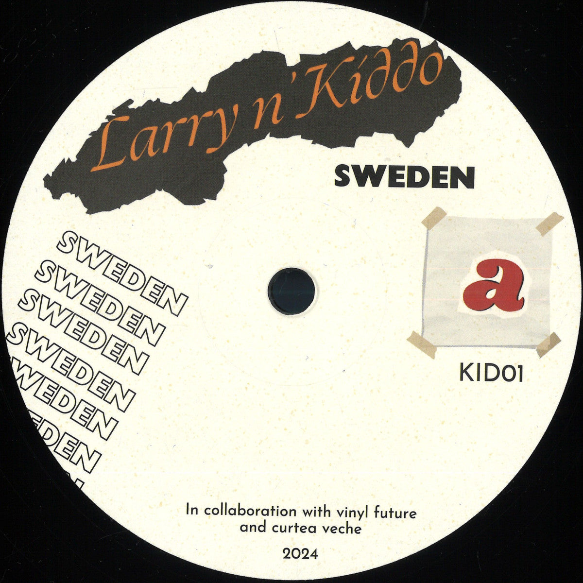 Vinyl Future's Sweden vinyl record by Larry & Kiddo featuring colorful album cover art.