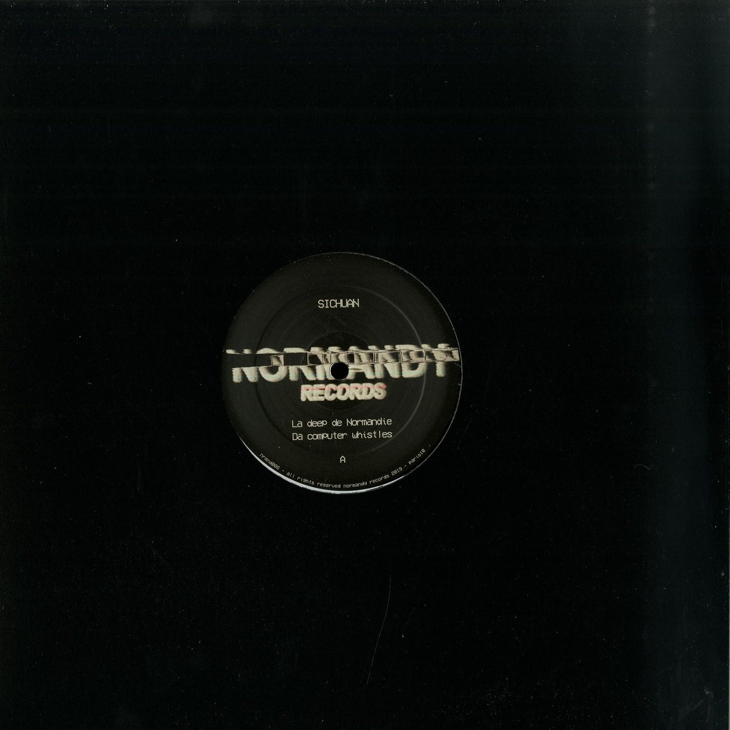 Syncrophone Sichuan vinyl record, NRMND006, showing the front cover with vibrant artwork and album title.