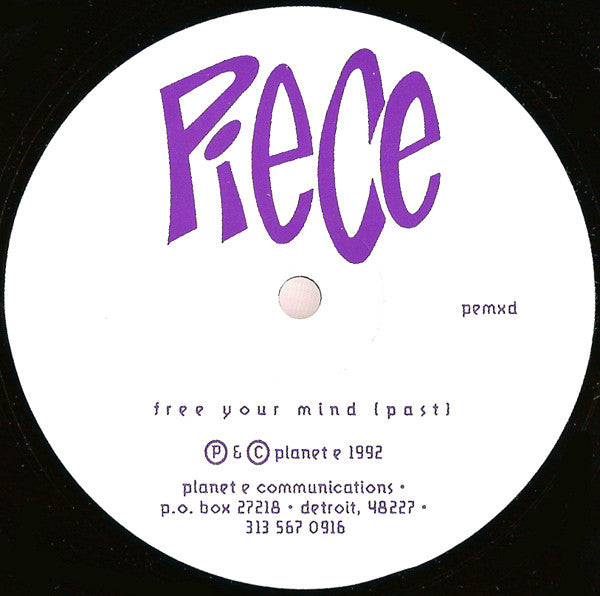 Second Hand PIECE – FREE YOUR MIND vinyl record with colorful album cover featuring abstract art and bold typography.