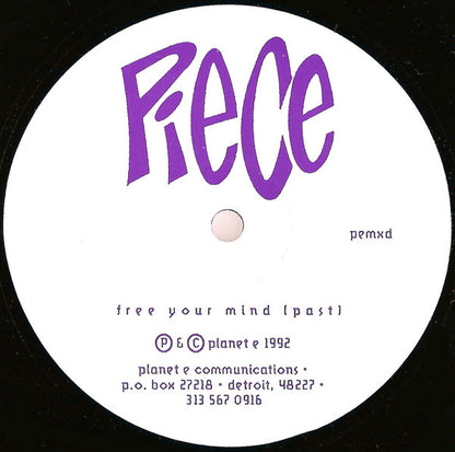 Second Hand PIECE – FREE YOUR MIND vinyl record with colorful album cover featuring abstract art and bold typography.
