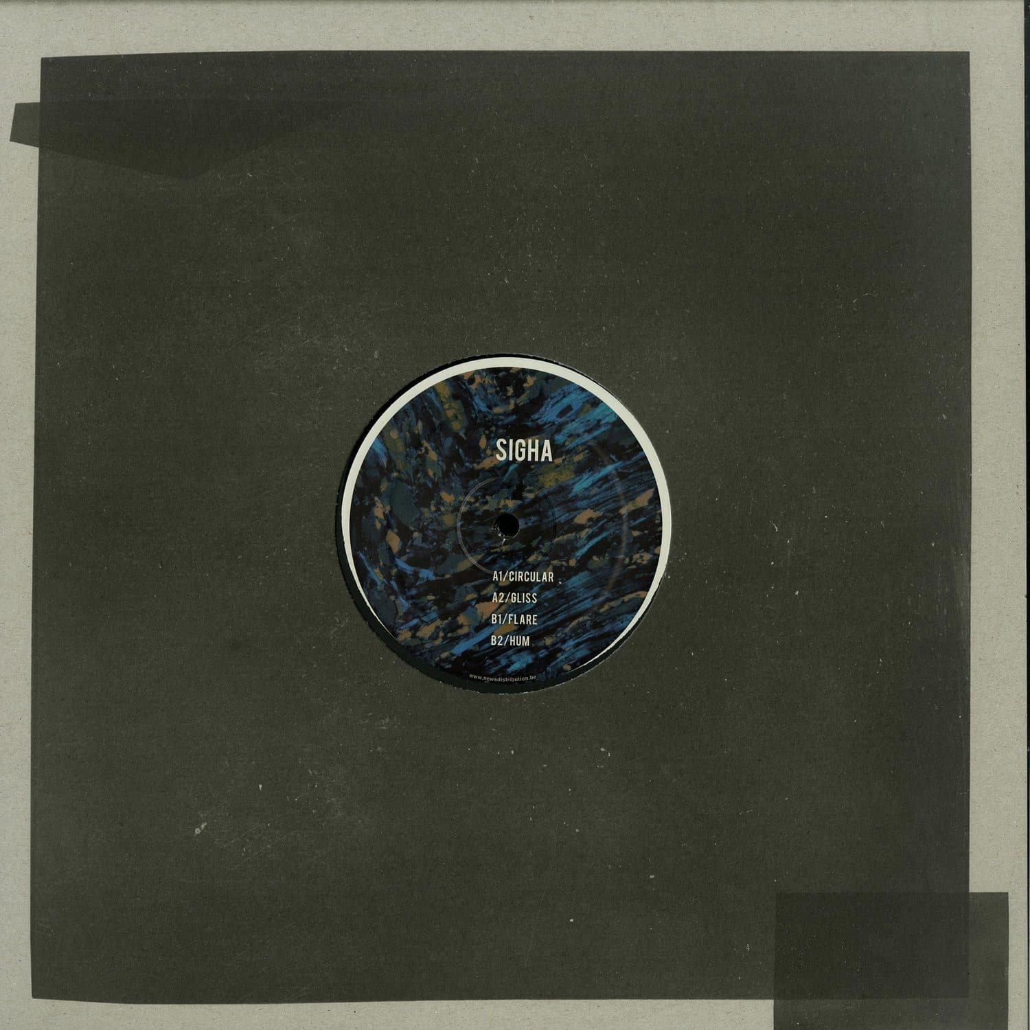 Second Hand SIGHA Untitled vinyl record with abstract cover art shown in the front view.
