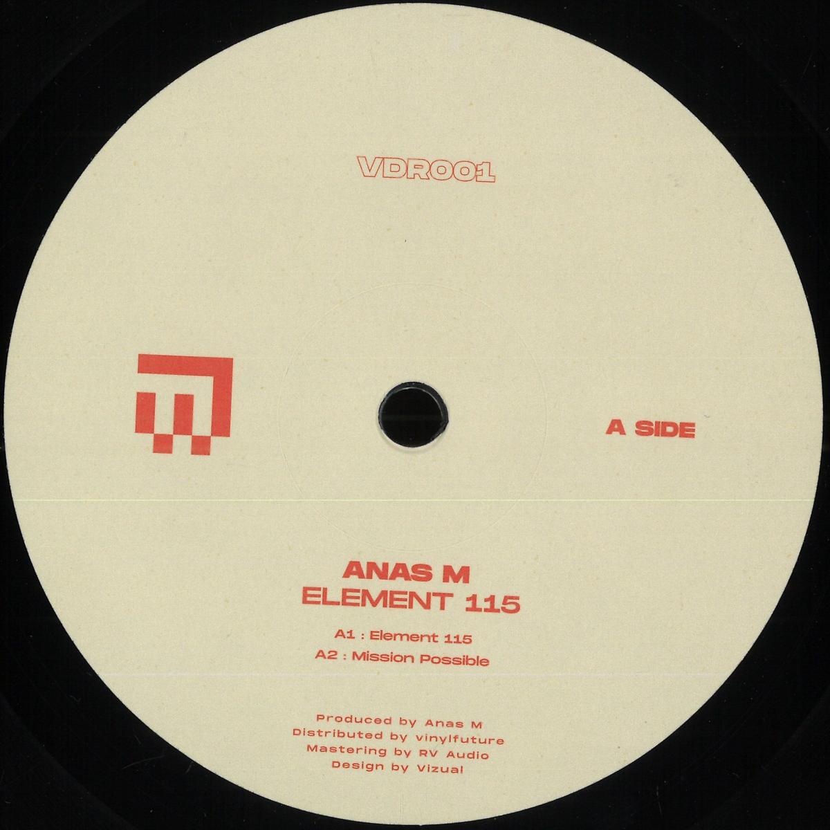 Vinyl Future ANAS M – ELEMENT 115 vinyl record with colorful abstract artwork on the front cover.