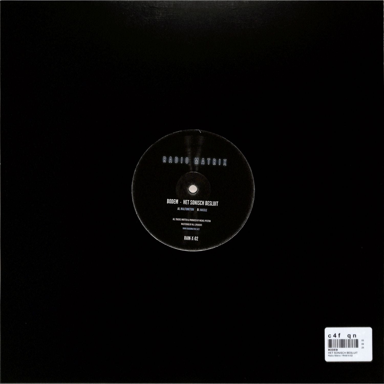 Second Hand vinyl record titled "Het Sonisch Besluit" by BODEM, showing the front cover with artwork and title text.