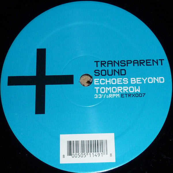 Transparent Sound Scape One Subfunk vinyl record with colorful abstract cover art, showcasing a Second Hand edition.