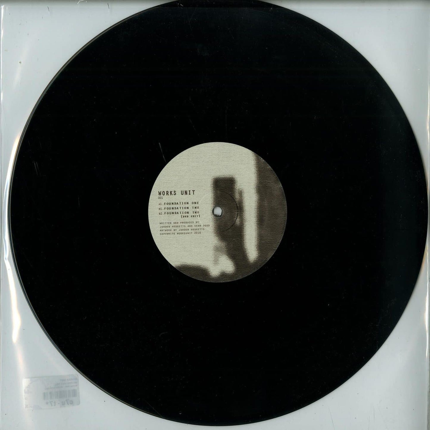Second Hand vinyl record titled "WORKS UNIT – 001" shown from the front, featuring album artwork on the cover.