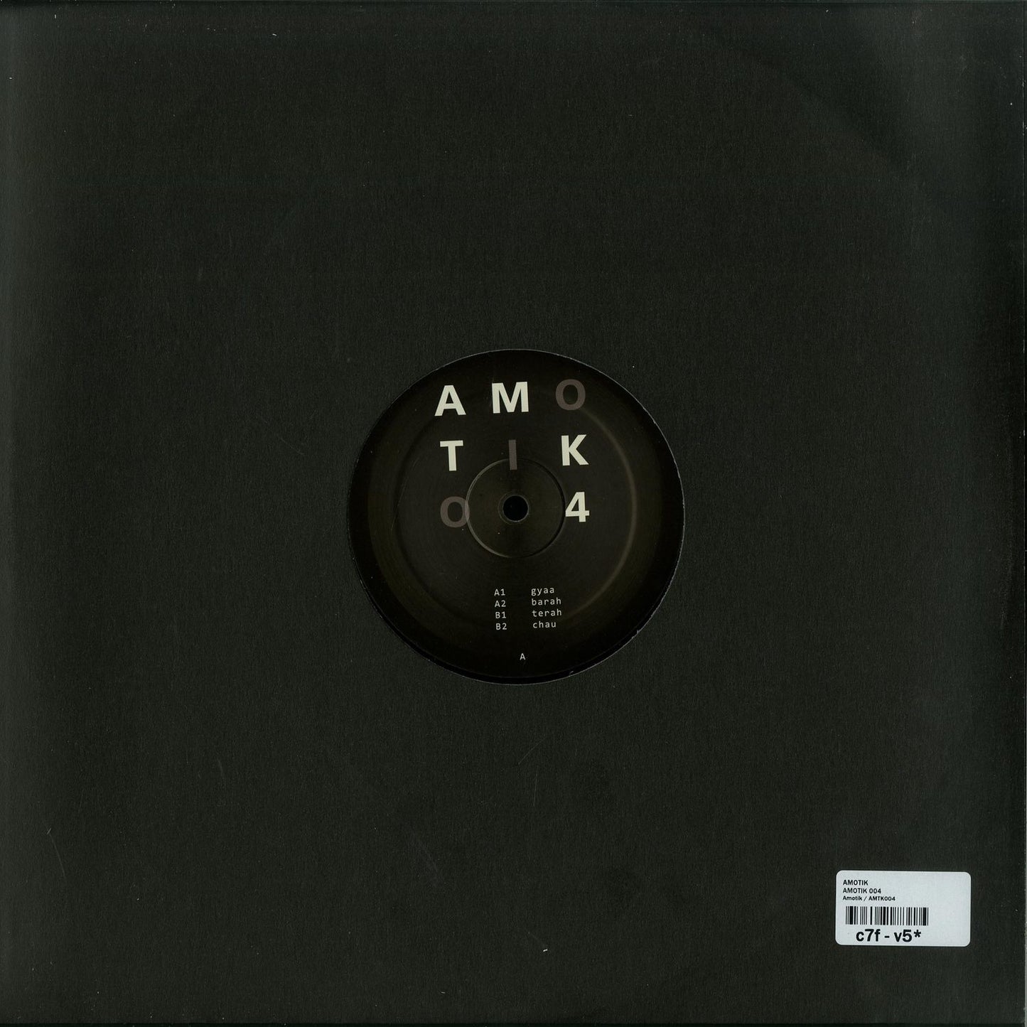 Second Hand vinyl record AMOTIK 004 with colorful abstract artwork on the front cover.