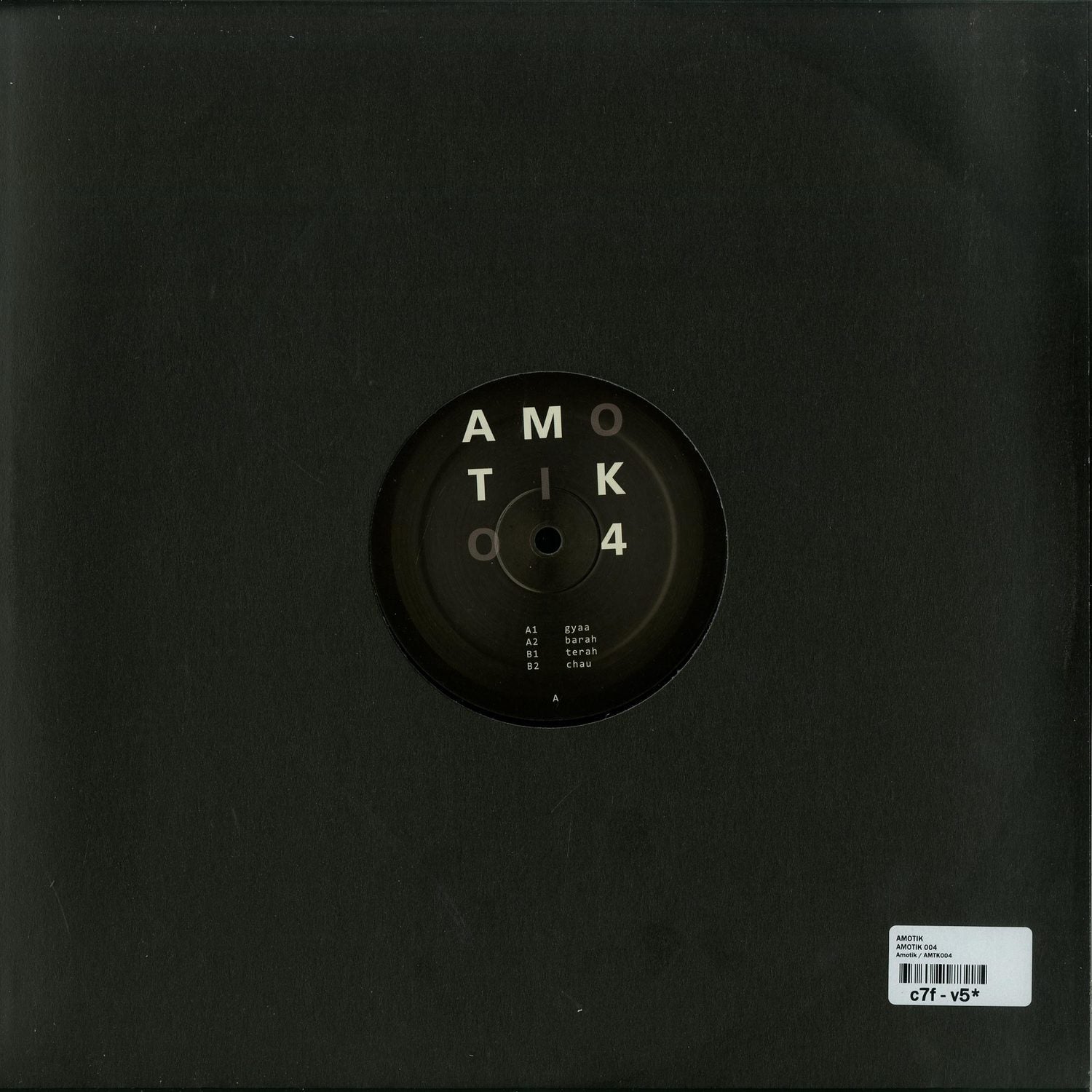 Second Hand vinyl record AMOTIK 004 with colorful abstract artwork on the front cover.