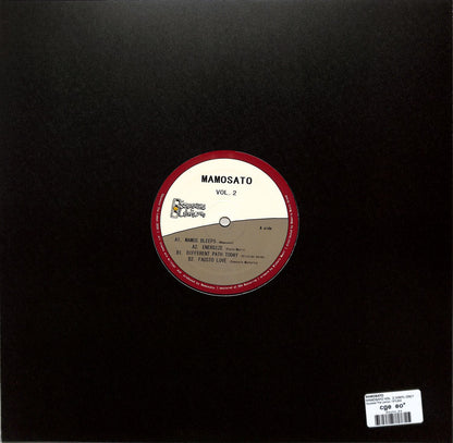 Vinyl record titled MAMOSATO VOL. 2 by Cristian Sarde, Emanuele Montalto, Paolo Macrì, featuring artwork on the front cover.