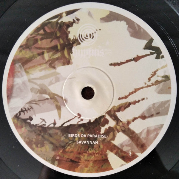 Triple Vision Birds of Paradise Savannah vinyl record front cover with colorful bird and tropical foliage artwork.