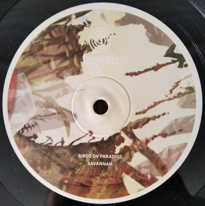 Triple Vision Birds of Paradise Savannah vinyl record front cover with colorful bird and tropical foliage artwork.