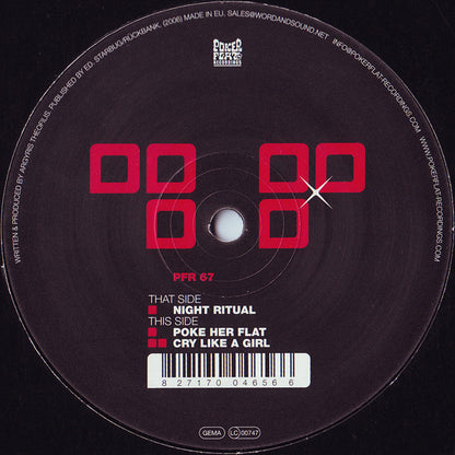 Second Hand ARGY Night Ritual E.P. vinyl record with colorful abstract cover art, front view showing the record sleeve and design.