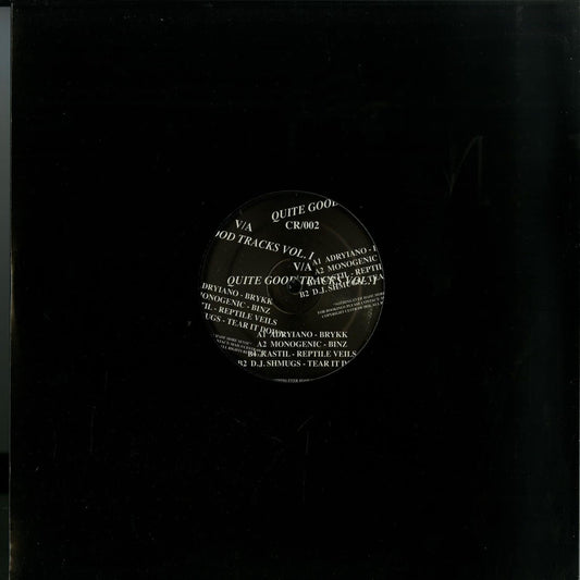 Second hand vinyl record "Quite Good Tracks Vol. I" by ADRYIANO, MONOGENIC, KASTIL, D.J. SHMUGS with colorful album cover art.