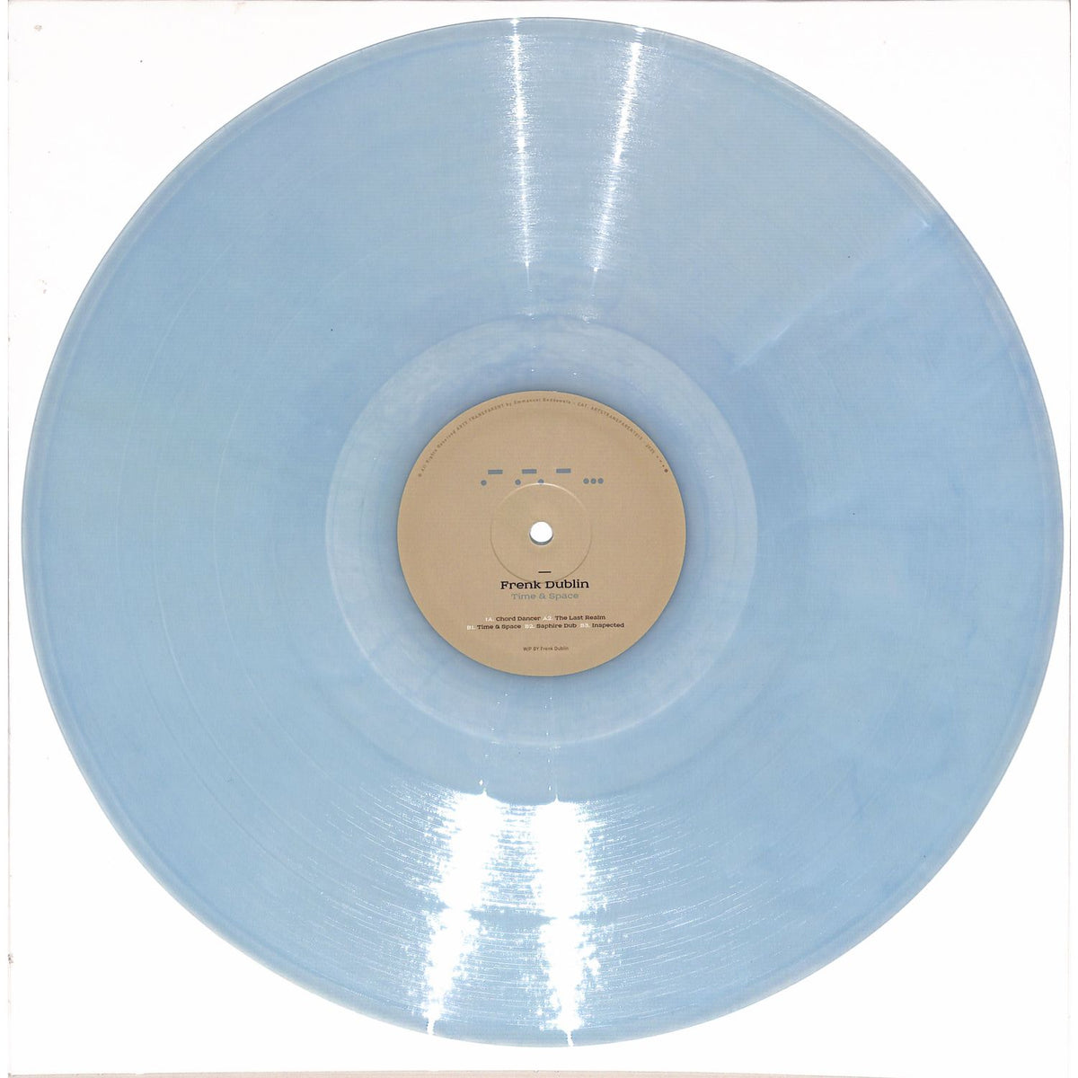 FRENK DUBLIN – TIME & SPACE vinyl record by Triple Vision, shown in front cover image with abstract artwork and album title.